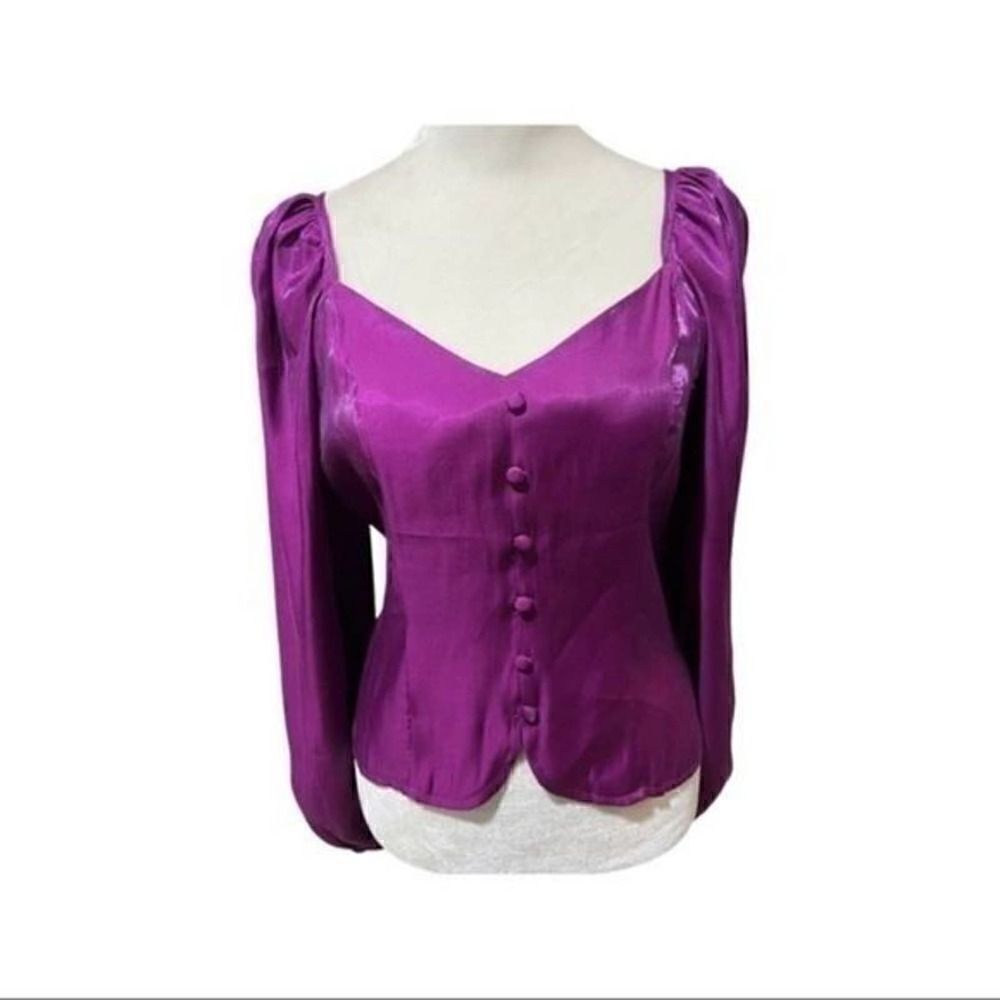 NWT Adelyn Rae metallic blousesize small - Picture 6 of 16